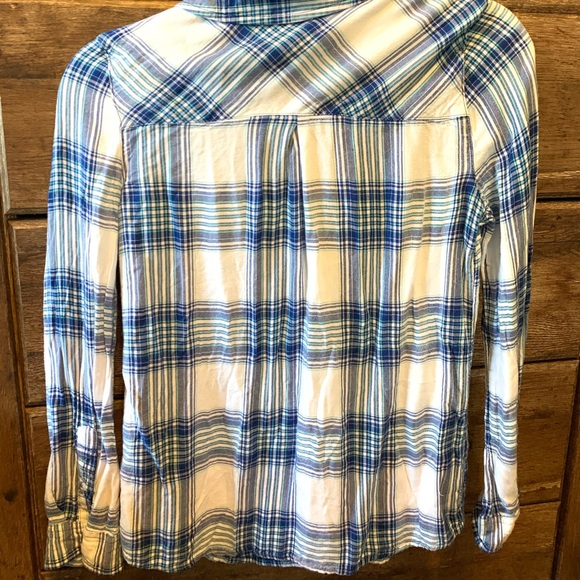 So // White & Blue Flannel - Picture 3 of 6
